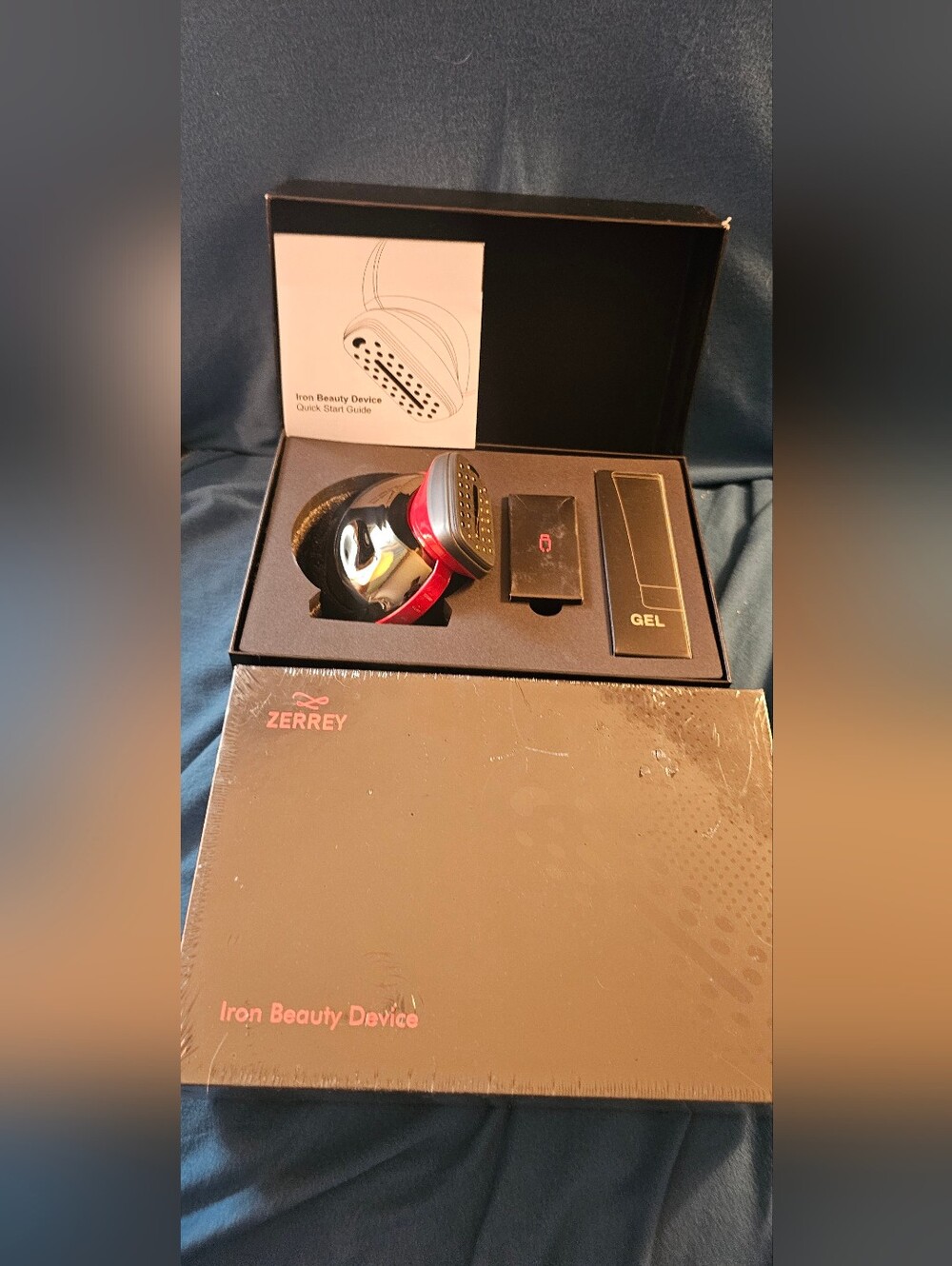 Iron Beauty Device - Red & Silver Facial Skin Care Tool